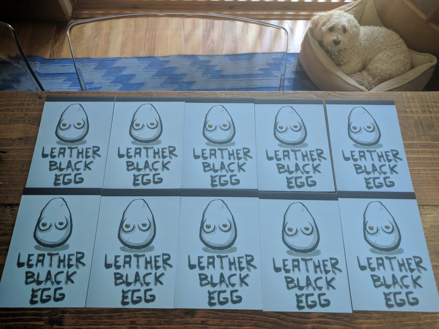 Sketchbook:  Leather Black Egg