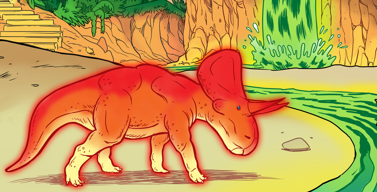 Creative Beast Studio x Toy Pizza - Pangea Island Ceratopsian (Orange)